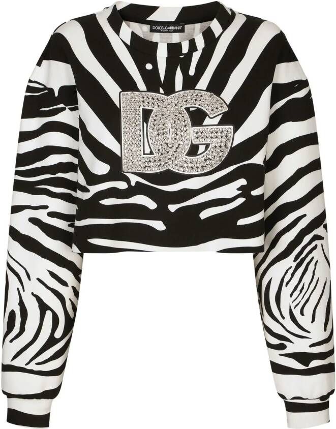 Dolce & Gabbana Sweater met zebraprint Wit
