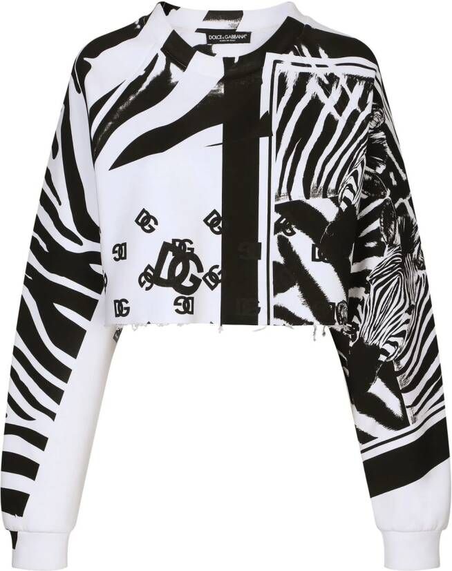 Dolce & Gabbana Sweater met zebraprint Zwart
