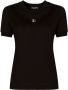 Dolce & Gabbana T-shirt met kant met DG-logo Zwart - Thumbnail 1