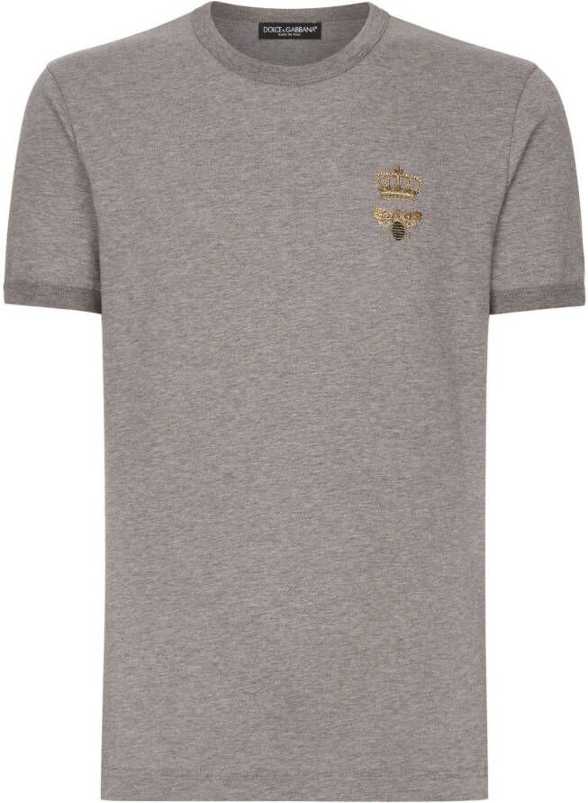 Dolce & Gabbana T-shirt met borduurwerk Beige