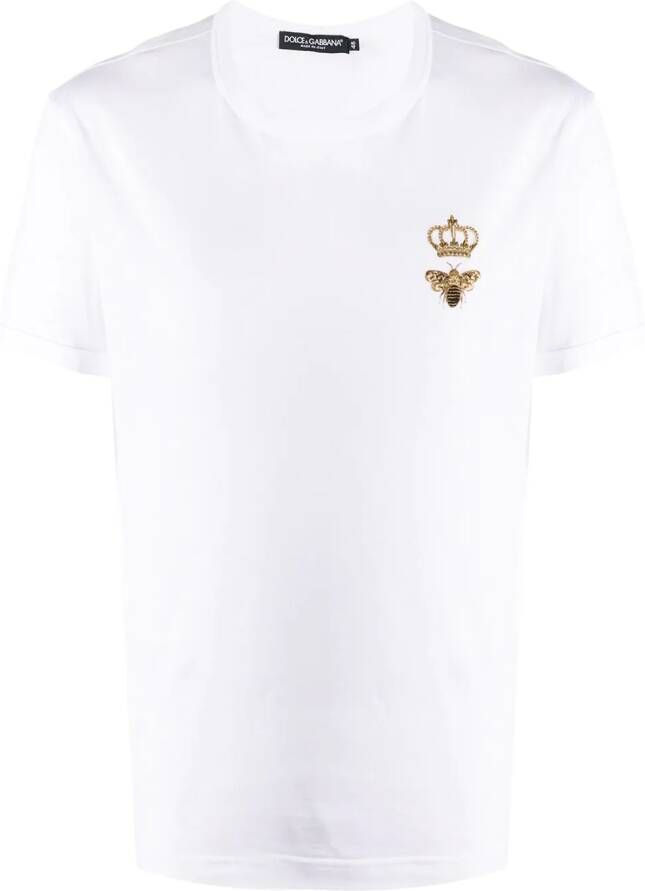 Dolce & Gabbana T-shirt met borduurwerk Wit