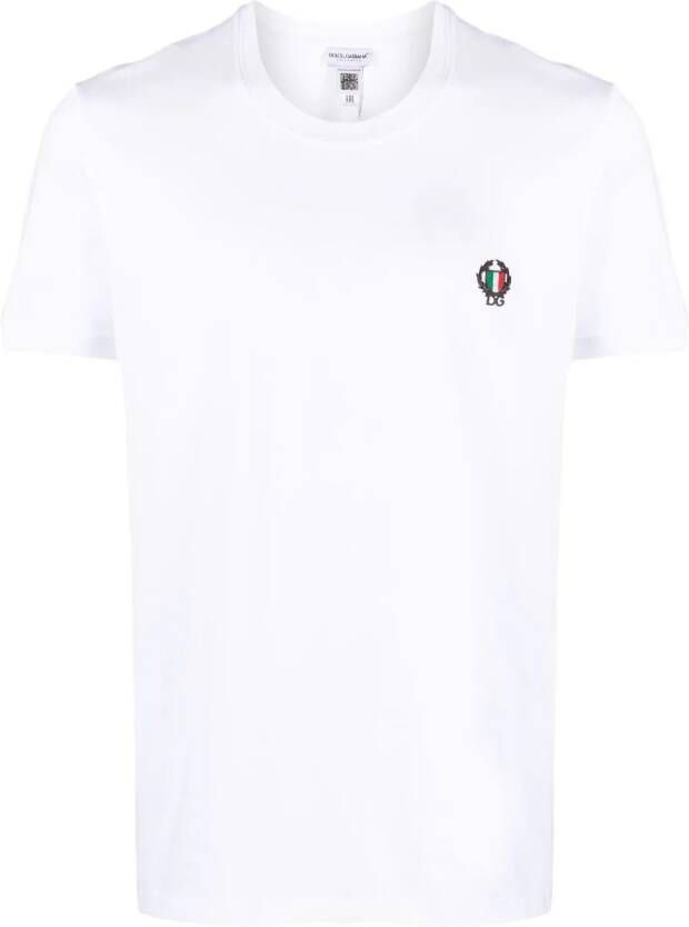 Dolce & Gabbana T-shirt met geborduurd logo Wit