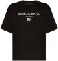 Dolce & Gabbana Katoenen T-shirt met geborduurd logo Zwart - Thumbnail 1
