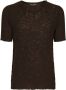 Dolce & Gabbana T-shirt met gerafelde afwerking Bruin - Thumbnail 1