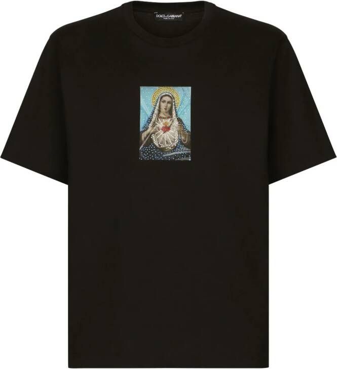 Dolce & Gabbana T-shirt met grafische print Zwart