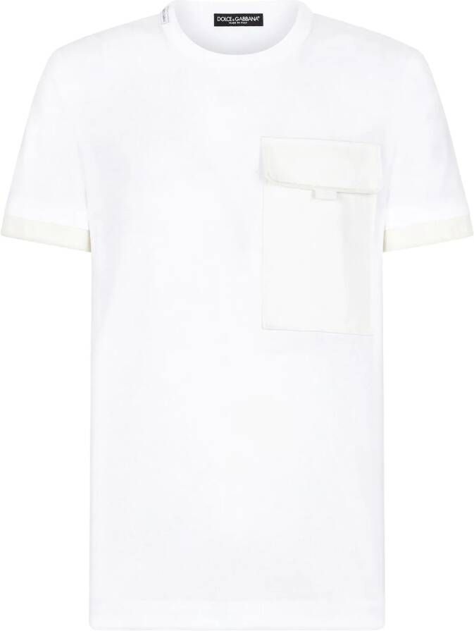 Dolce & Gabbana T-shirt met klepzak Wit