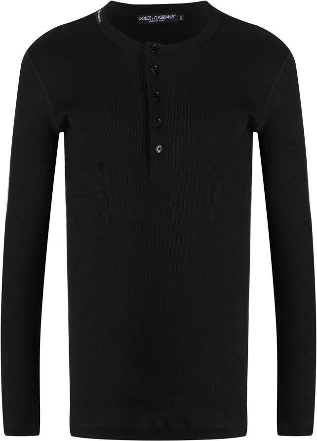 Dolce & Gabbana T-shirt met lange mouwen Zwart