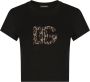 Dolce & Gabbana T-shirt met logo applicatie Zwart - Thumbnail 1