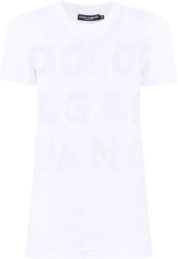 Dolce & Gabbana T-shirt met logo Wit