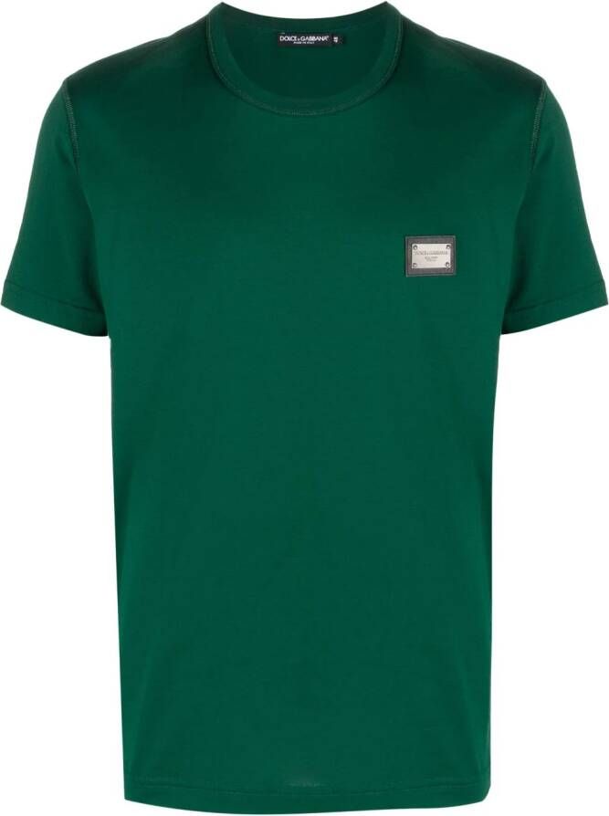 Dolce & Gabbana T-shirt met logopatch Groen
