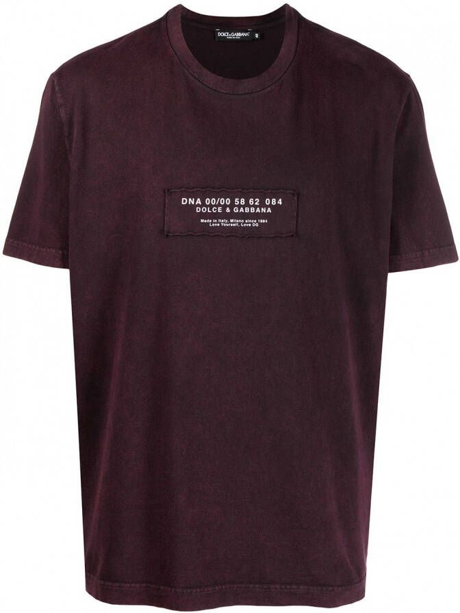 Dolce & Gabbana T-shirt met logopatch Rood