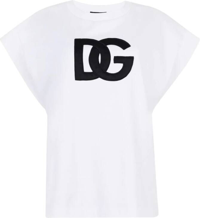 Dolce & Gabbana T-shirt met logopatch Wit