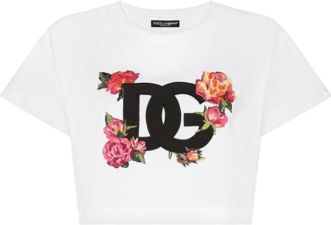 Dolce & Gabbana T-shirt met logopatch Wit