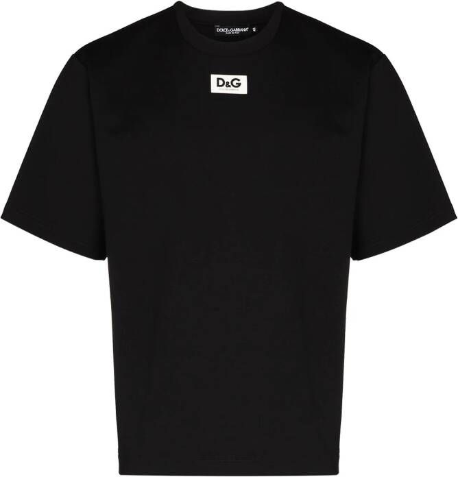 Dolce & Gabbana T-shirt met logopatch Zwart