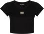 Dolce & Gabbana T-shirt met logoplakkaat Zwart - Thumbnail 1