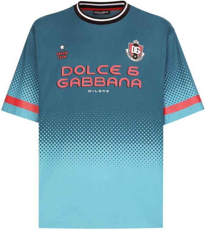 Dolce & Gabbana T-shirt met logoprint Blauw
