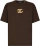 Dolce & Gabbana T-shirt met logoprint Bruin - Thumbnail 1