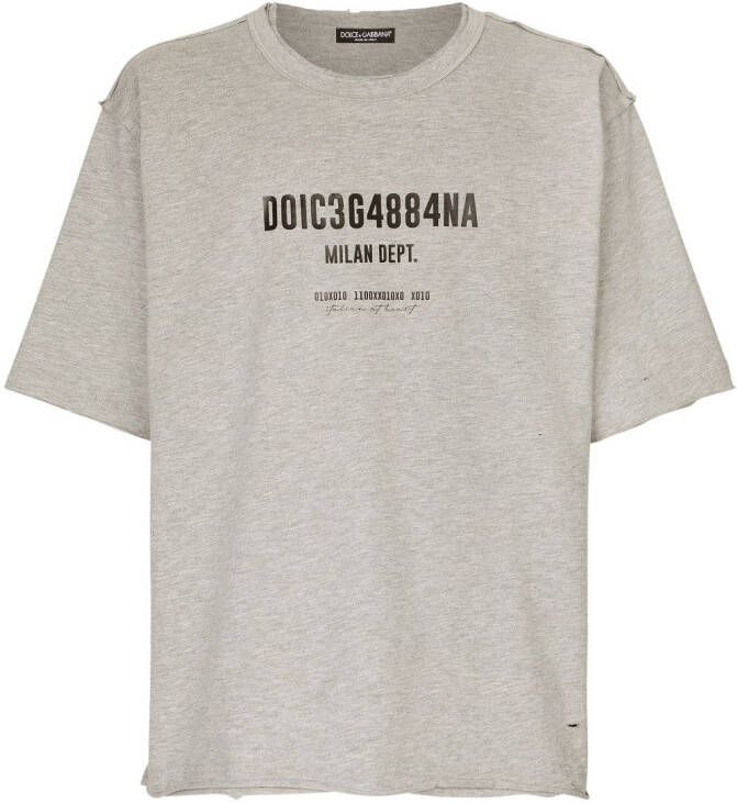 Dolce & Gabbana T-shirt met logoprint Grijs