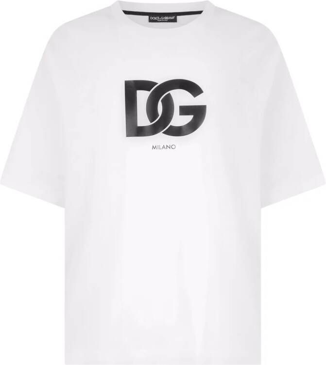Dolce & Gabbana T-shirt met logoprint Wit