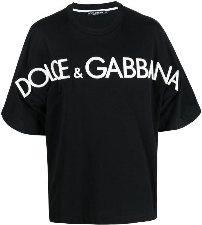 Dolce & Gabbana T-shirt met logoprint Zwart