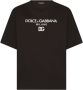 Dolce & Gabbana Katoenen T-shirt met geborduurd logo Zwart - Thumbnail 1
