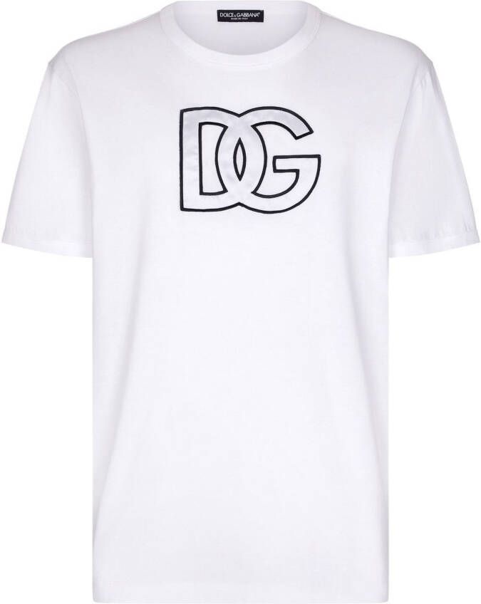 Dolce & Gabbana T-shirt met monogramprint Wit