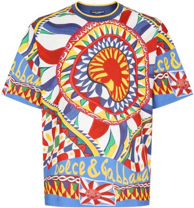 Dolce & Gabbana T-shirt met print Blauw