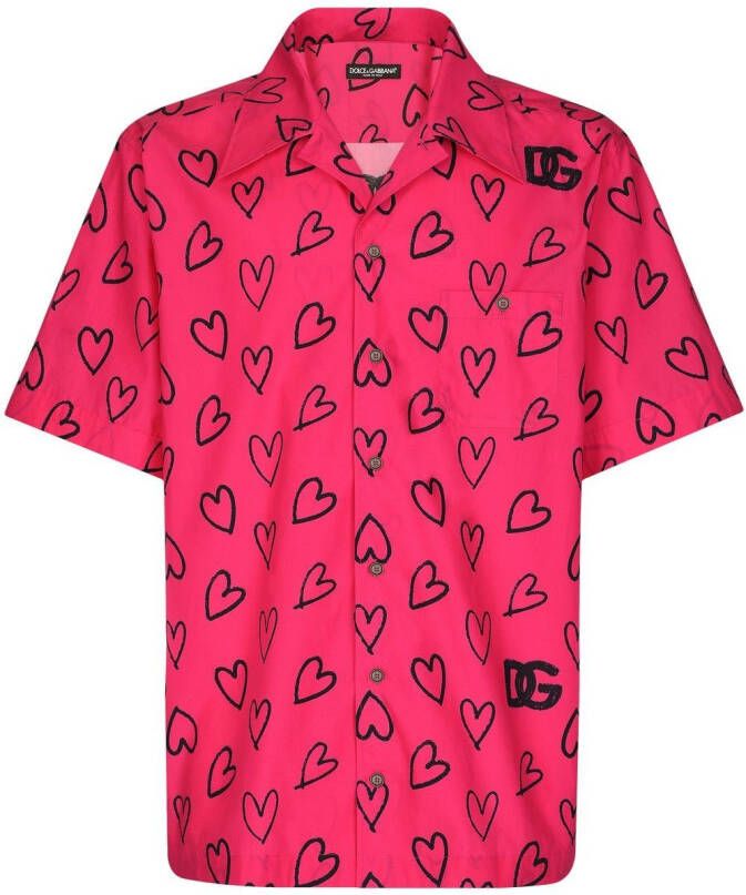 Dolce & Gabbana T-shirt met print Roze