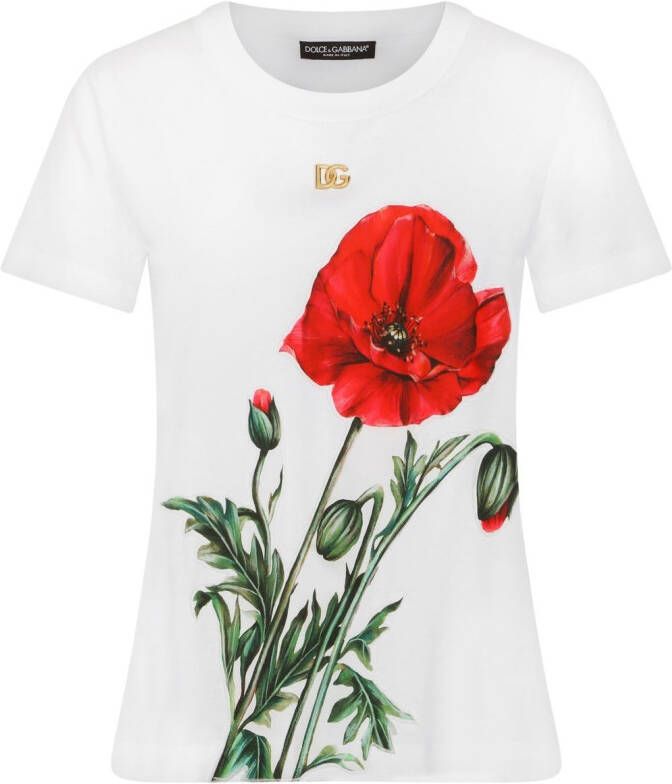 Dolce & Gabbana T-shirt met print Wit
