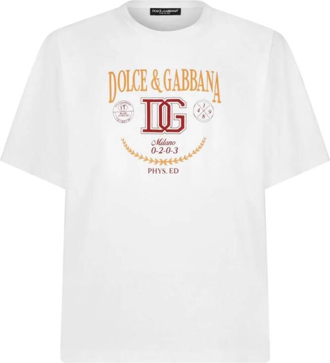 Dolce & Gabbana T-shirt met print Wit
