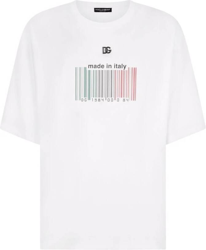 Dolce & Gabbana T-shirt met print Wit