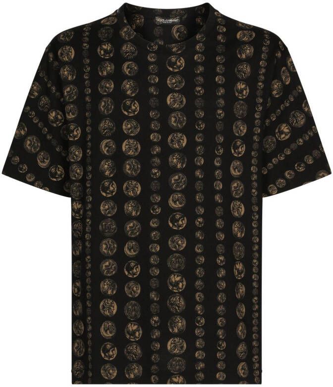 Dolce & Gabbana T-shirt met print Zwart