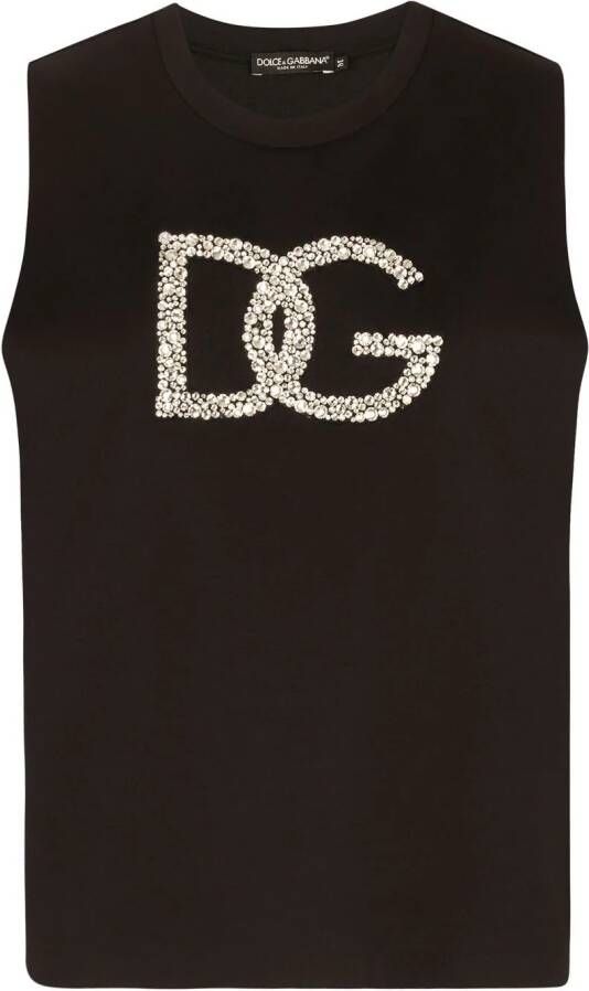 Dolce & Gabbana Tanktop met logo Zwart