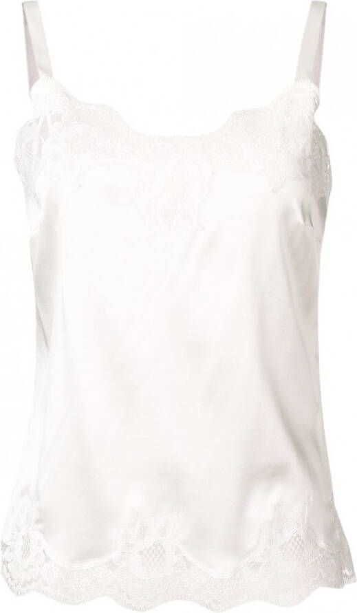 Dolce & Gabbana Top met afwerking van kant Wit