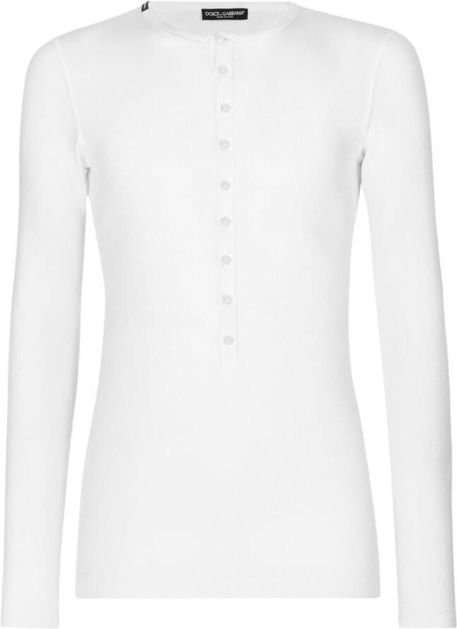 Dolce & Gabbana Top met knoopsluiting Wit
