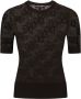 Dolce & Gabbana Trui met logo en kant Zwart - Thumbnail 1