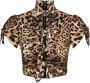 Dolce & Gabbana Cropped top met luipaardprint Bruin - Thumbnail 1
