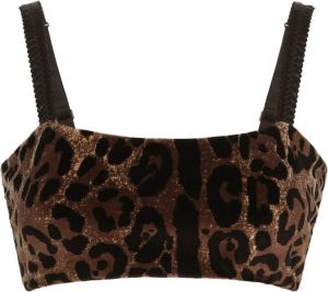 Dolce & Gabbana Top met luipaardprint Bruin