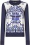 Dolce & Gabbana Zijden trui met Majolica-print Blauw - Thumbnail 1