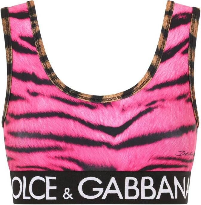 Dolce & Gabbana Top met zebraprint Roze