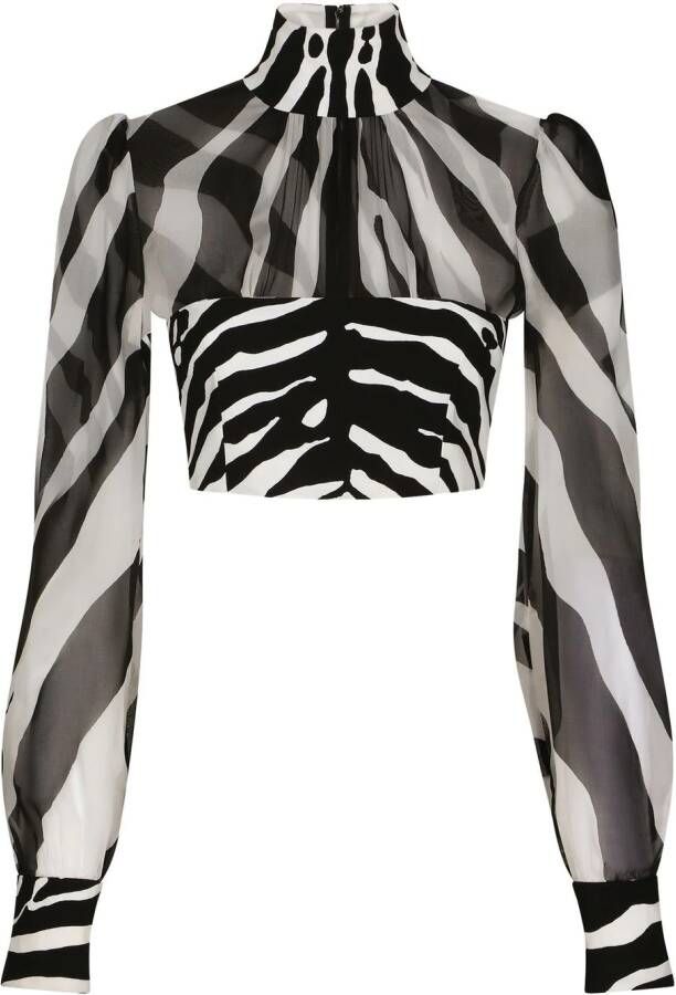 Dolce & Gabbana Top met zebraprint Zwart