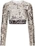 Dolce & Gabbana Top verfraaid met pailletten Zilver - Thumbnail 1