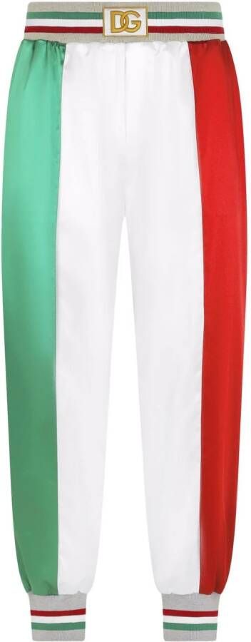Dolce & Gabbana Trainingsbroek met colourblocking Groen