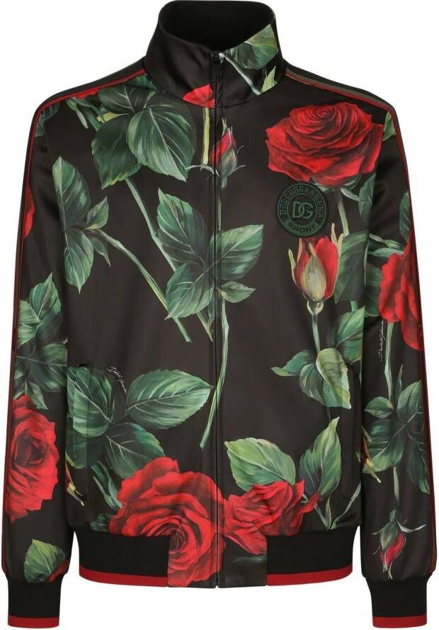 Dolce & Gabbana Trainingsjack met roosprint Zwart