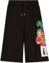 Dolce & Gabbana Trainingsshorts met bloemenprint Zwart - Thumbnail 1