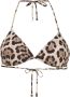Dolce & Gabbana triangel bikini topje met luipaarddessin Bruin - Thumbnail 1