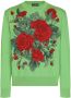 Dolce & Gabbana Trui met geborduurde bloemen Groen - Thumbnail 1