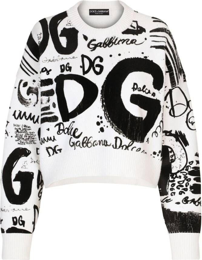 Dolce & Gabbana Trui met logo Wit