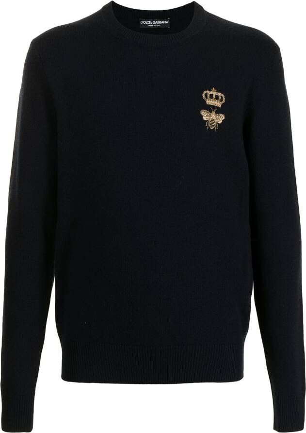 Dolce & Gabbana Trui met logopatch Zwart