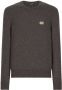 Dolce & Gabbana Trui van wol-kasjmier met logo label Bruin - Thumbnail 1